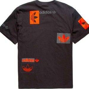 ADIDAS Multi Logo Mens T-Shirt(Sz Small)